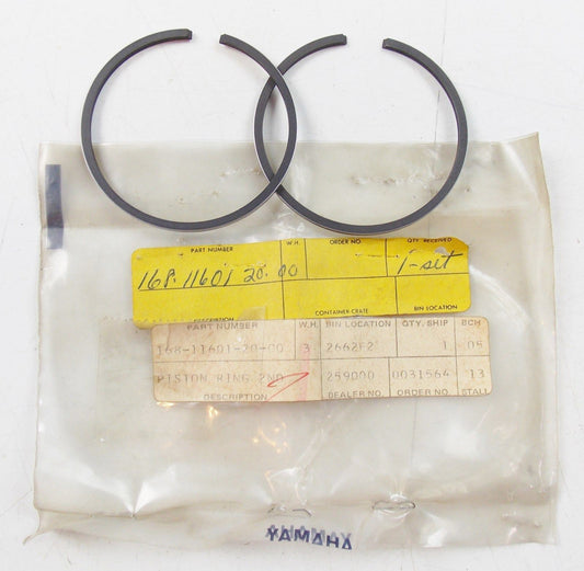 NOS YAMAHA  1967-1969 PISTON RING SET 2ND O/S 0.50 YR1/2 R3 SL351 168-11601-20 - MotoRaider