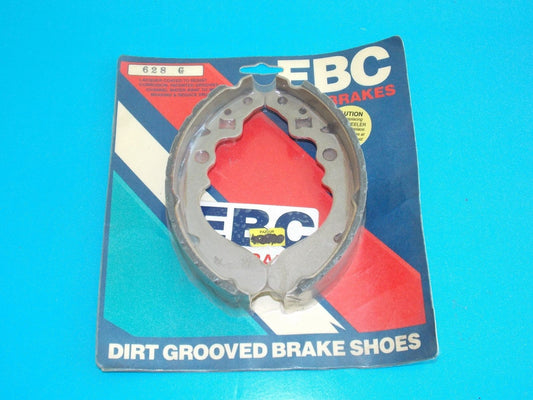 NOS EBC  GROOVED BRAKE SHOES 628-G FITS KAWASAKI AND SUZUKI  1988-2003 - MotoRaider
