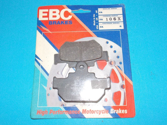 NOS EBC BRAKE PADS FA106X FITS SUZUKI RM125/250 LS650 TU250 1985-1988 1999-2015 - MotoRaider