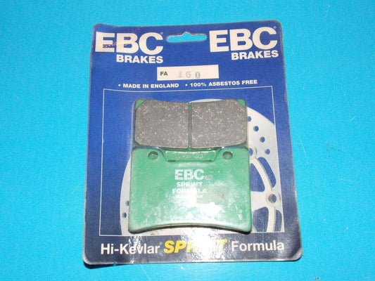 NOS EBC BRAKE PADS FA160 FITS YAMAHA 1990-07 FJ1200 FZR1000/600 VMX1200 YZF600 - MotoRaider