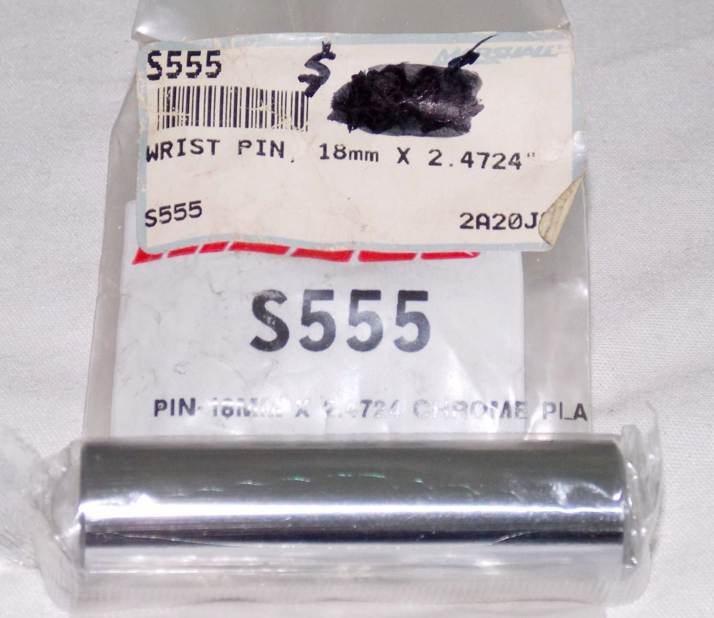 WISECO CONNECTING ROD PISTON WRIST PIN CHROME PLATED 18mm x 2.4724" # S555 - MotoRaider