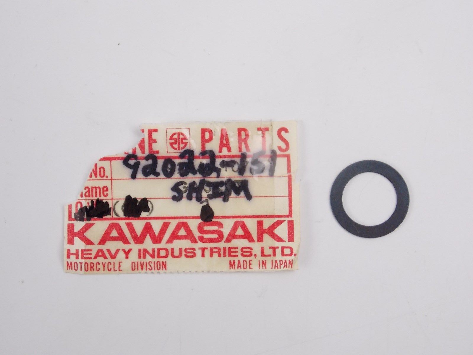 NOS OEM KAWASAKI  1970-1975 KICK SHAFT SHIM  F8 F9      92022-151 - MotoRaider