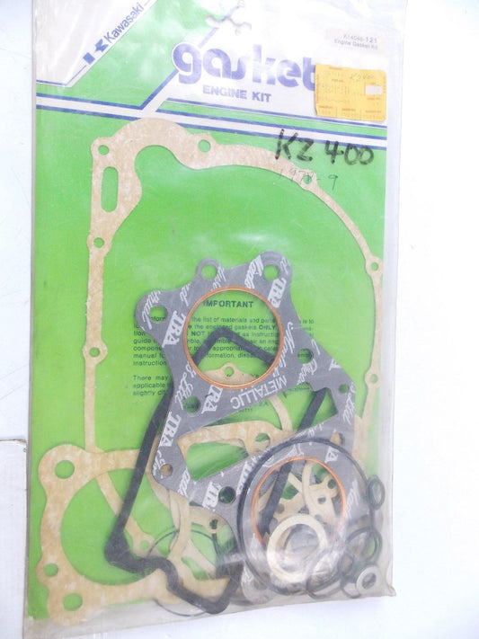 NOS OEM 1978 1979 KAWASAKI ENGINE GASKET KIT KZ400  K14046-121 - MotoRaider
