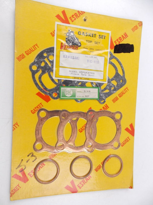 NOS 1974 1975 VESRAH GASKET KIT VG-340/830 FOR KAWASAKI - MotoRaider