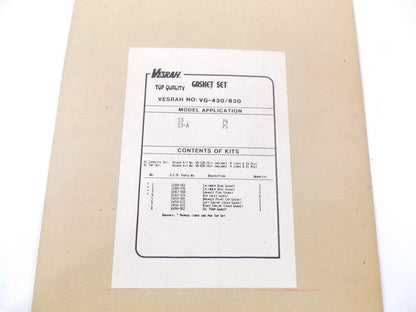 NOS 1974 1975 VESRAH GASKET KIT VG-340/830 FOR KAWASAKI - MotoRaider
