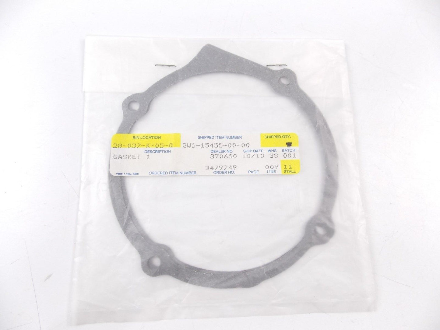 NOS OEM 1977-1981 YAMAHA  CRANKCASE COVER GASKET YZ125 YZ100  2W5-15455-00 - MotoRaider