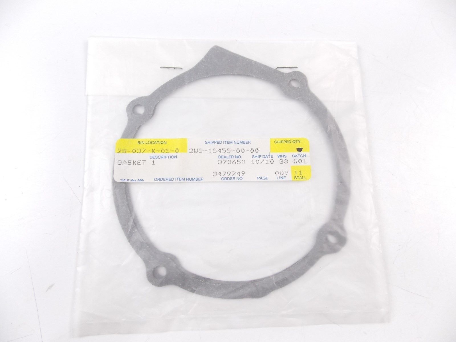 NOS OEM 1977-1981 YAMAHA  CRANKCASE COVER GASKET YZ125 YZ100  2W5-15455-00 - MotoRaider