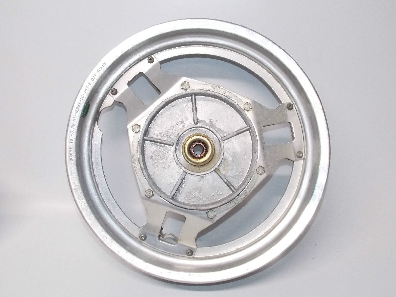 NOS REAR WHEEL 16"x3.00 AKRONT RIM GRIMECA HUB 1986 MORINI EXCALIBUR 350 DUCATI - MotoRaider
