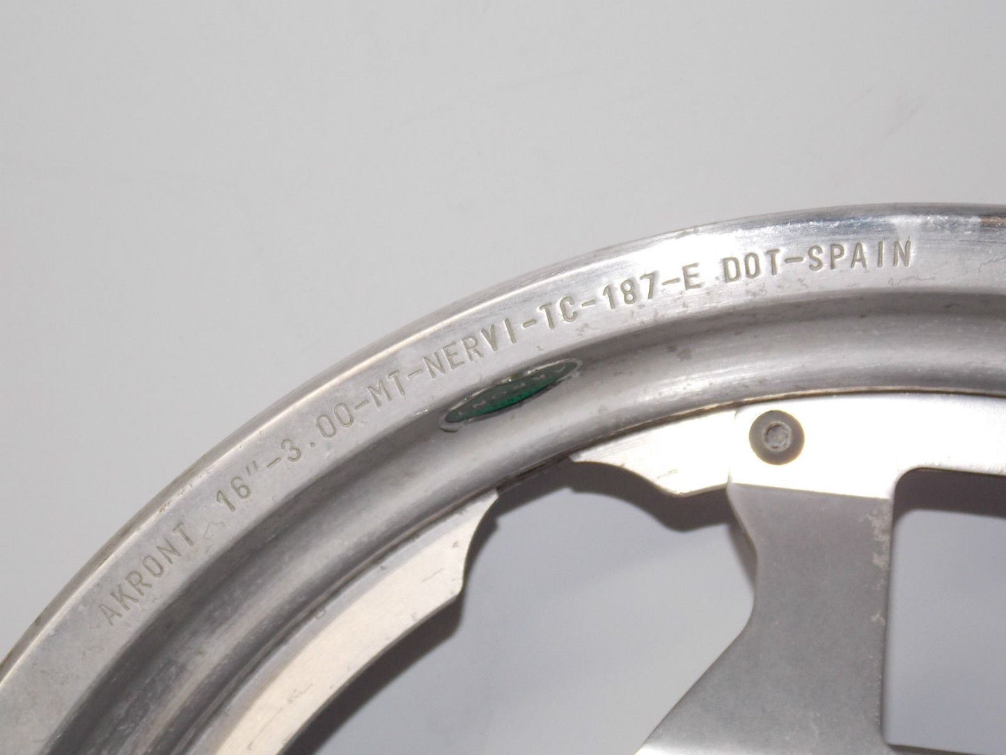 NOS REAR WHEEL 16"x3.00 AKRONT RIM GRIMECA HUB 1986 MORINI EXCALIBUR 350 DUCATI - MotoRaider