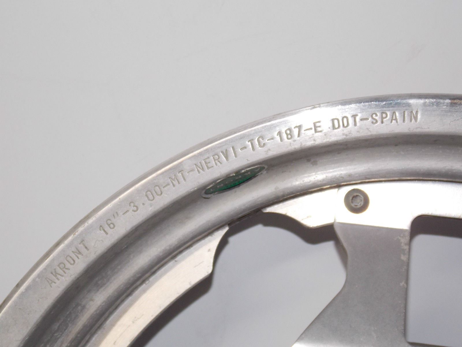 NOS REAR WHEEL 16"x3.00 AKRONT RIM GRIMECA HUB 1986 MORINI EXCALIBUR 350 DUCATI - MotoRaider