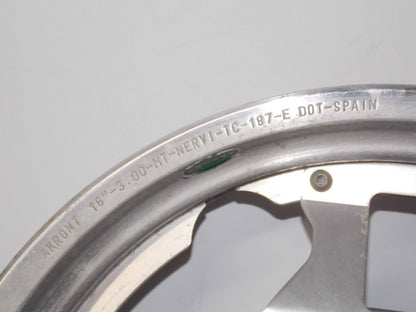 NOS REAR WHEEL 16"x3.00 AKRONT RIM GRIMECA HUB 1986 MORINI EXCALIBUR 350 DUCATI - MotoRaider