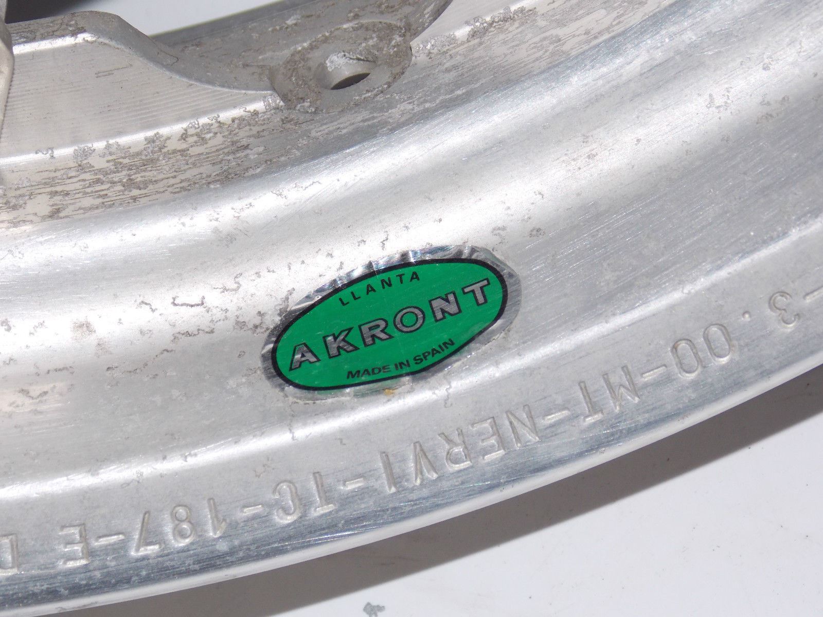 NOS REAR WHEEL 16"x3.00 AKRONT RIM GRIMECA HUB 1986 MORINI EXCALIBUR 350 DUCATI - MotoRaider