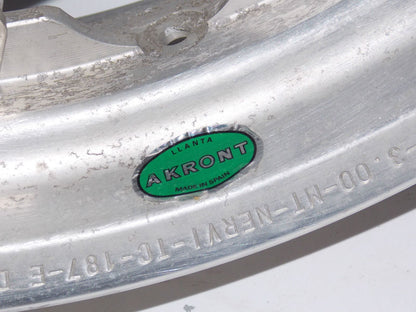NOS REAR WHEEL 16"x3.00 AKRONT RIM GRIMECA HUB 1986 MORINI EXCALIBUR 350 DUCATI - MotoRaider