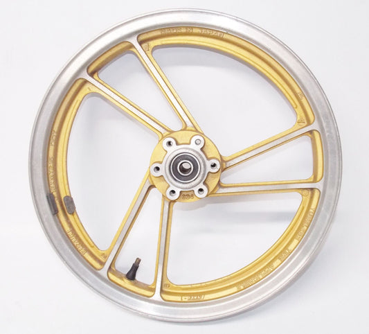 NOS 1984 NOS 16" x 2.15 ENKEI GOLD ALLOY WHEEL FRONT SUZUKI RGV250 WOLF TUBELESS - MotoRaider