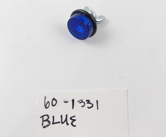 BLUE SAFETY REFLECTOR ROUND SCREW FOR LICENSE PLATE 60-1331 - MotoRaider