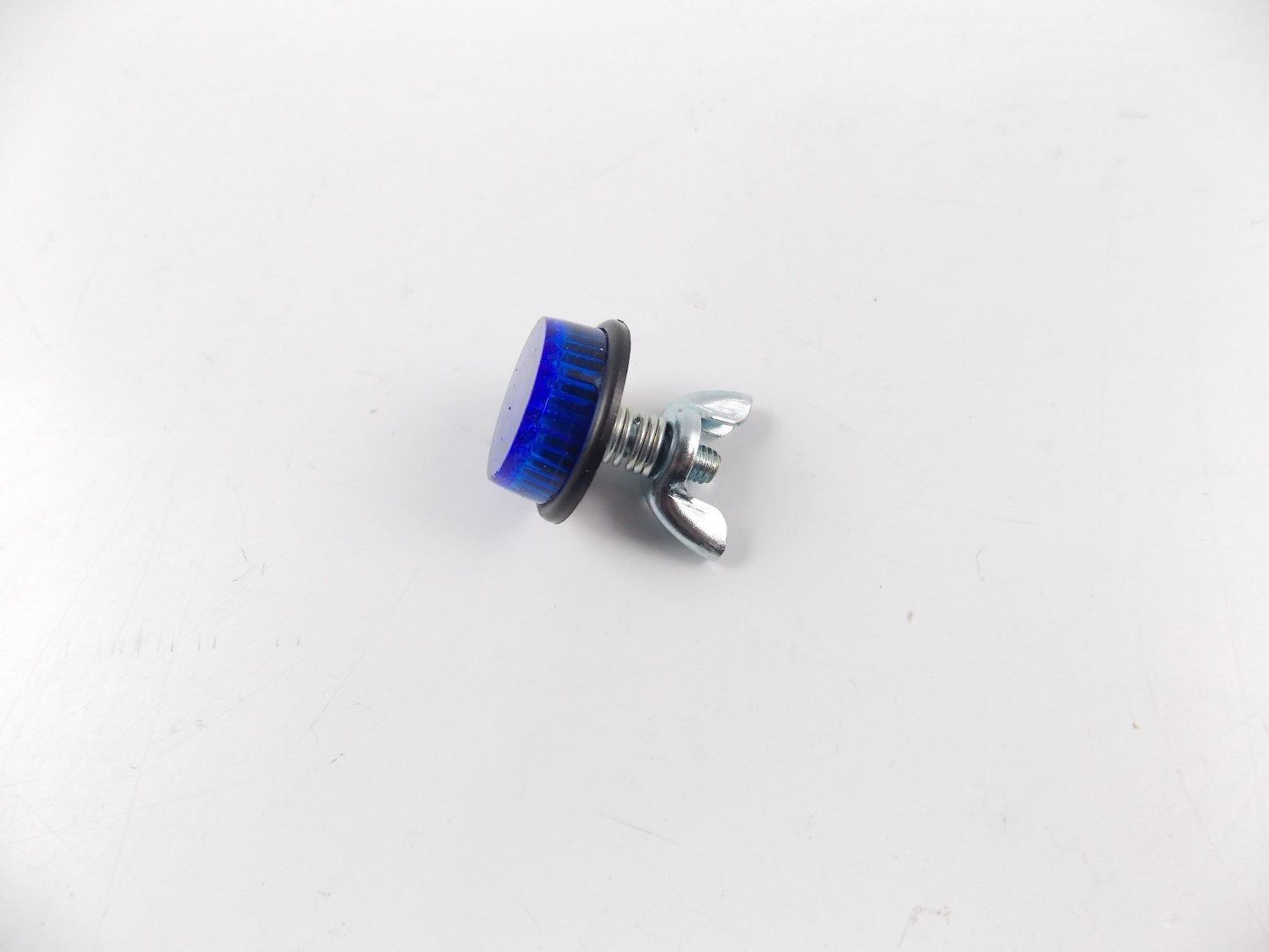 BLUE SAFETY REFLECTOR ROUND SCREW FOR LICENSE PLATE 60-1331 - MotoRaider