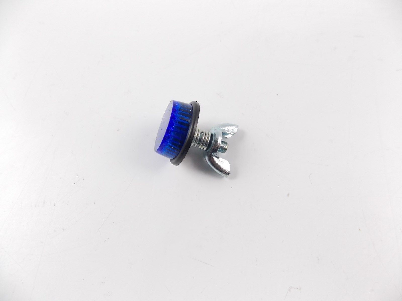 BLUE SAFETY REFLECTOR ROUND SCREW FOR LICENSE PLATE 60-1331 - MotoRaider