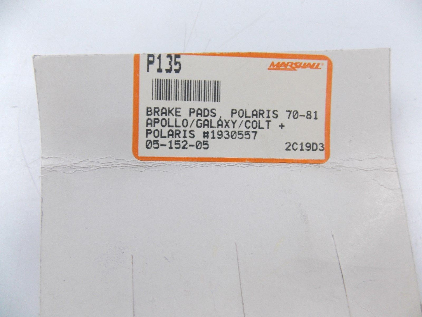 NOS 70-81 SPI BRAKE PADS 05-152-05 OEM POLARIS 1930557 ALSO APOLLOO GALAXY COLT - MotoRaider