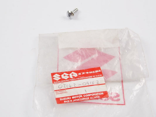 NOS OEM 1971-1983 SUZUKI OUTBOARD SCREW RM500 GS750 TM400 TS400   02142-05167 - MotoRaider
