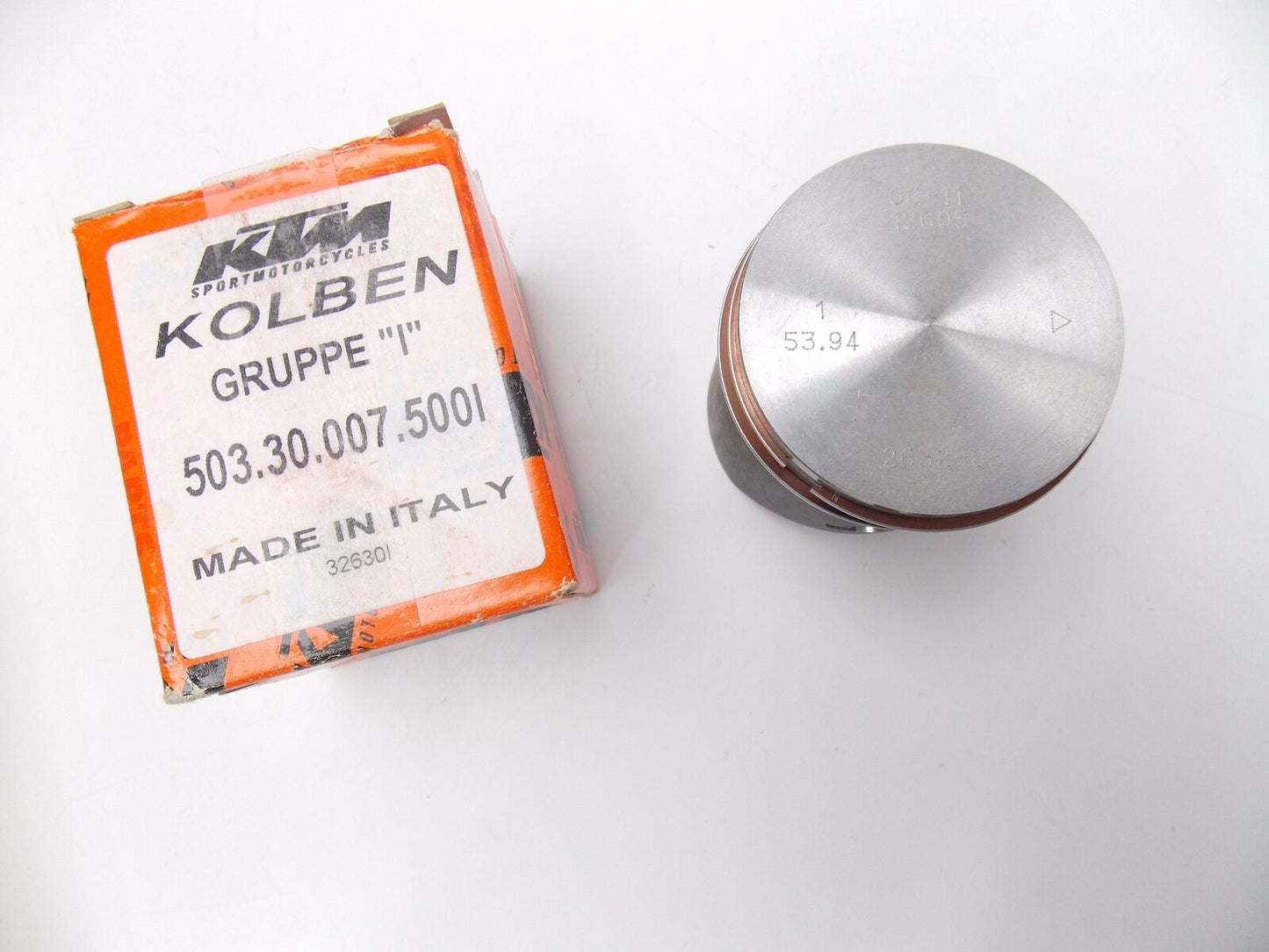 NOS OEM KTM 2001-2006 125 EXC PISTON SET 54 mm 50330007500 | 503.30.007.500 (I) - MotoRaider