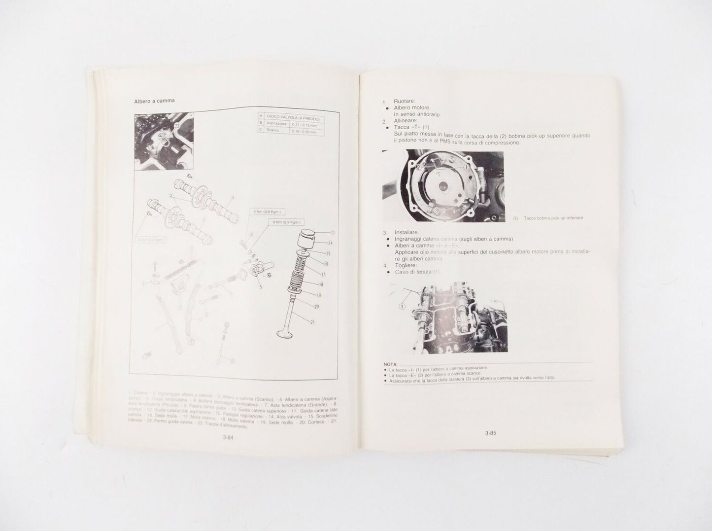 YAMAHA 1985 XJ 600 RL WORKSHOP MANUAL MAINTENANCE REPAIR BOOK ITALIAN - MotoRaider