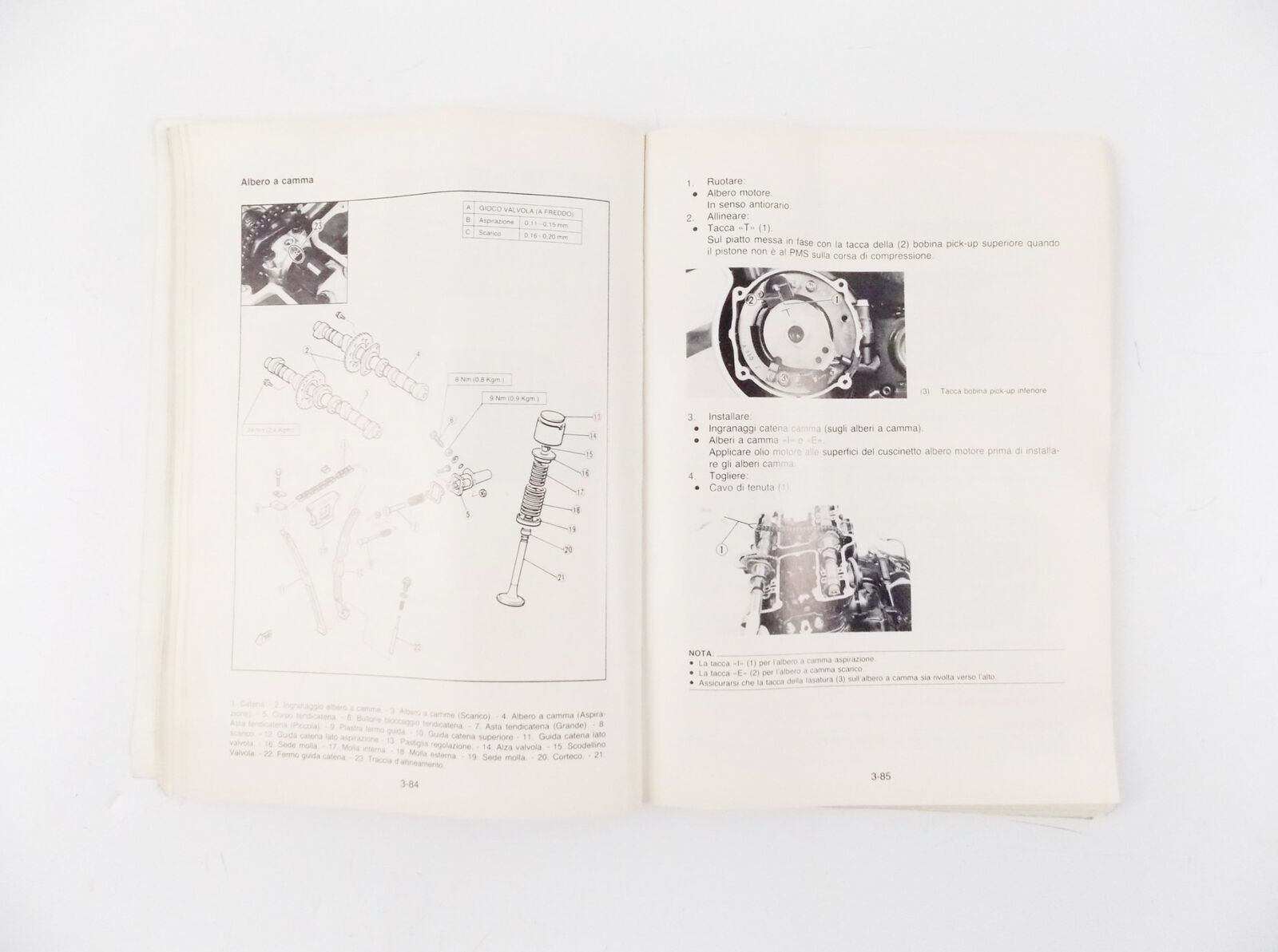 YAMAHA 1985 XJ 600 RL WORKSHOP MANUAL MAINTENANCE REPAIR BOOK ITALIAN - MotoRaider