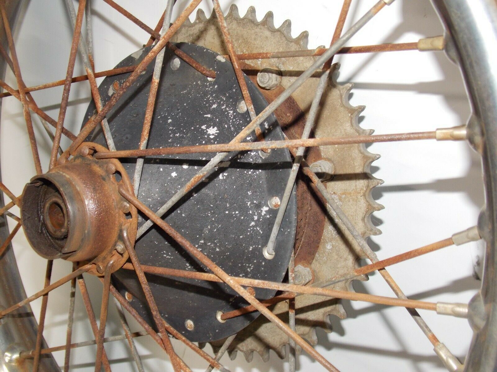 1971 HUSQVARNA SPORTSMAN 360 18" REAR WHEEL TRELLERBORG TIRE RADAELLI RIM HUB - MotoRaider