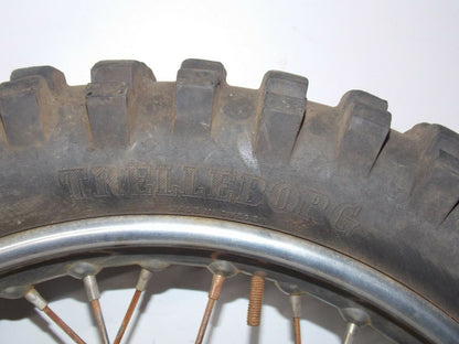 1971 HUSQVARNA SPORTSMAN 360 18" REAR WHEEL TRELLERBORG TIRE RADAELLI RIM HUB - MotoRaider