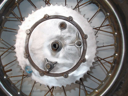 1971 HUSQVARNA SPORTSMAN 360 18" REAR WHEEL TRELLERBORG TIRE RADAELLI RIM HUB - MotoRaider