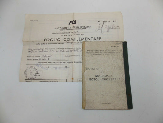 1977 SUZUKI GS400 OWNERSHIP BOOK ORIGINAL ITALIAN DOCUMENTS - MotoRaider