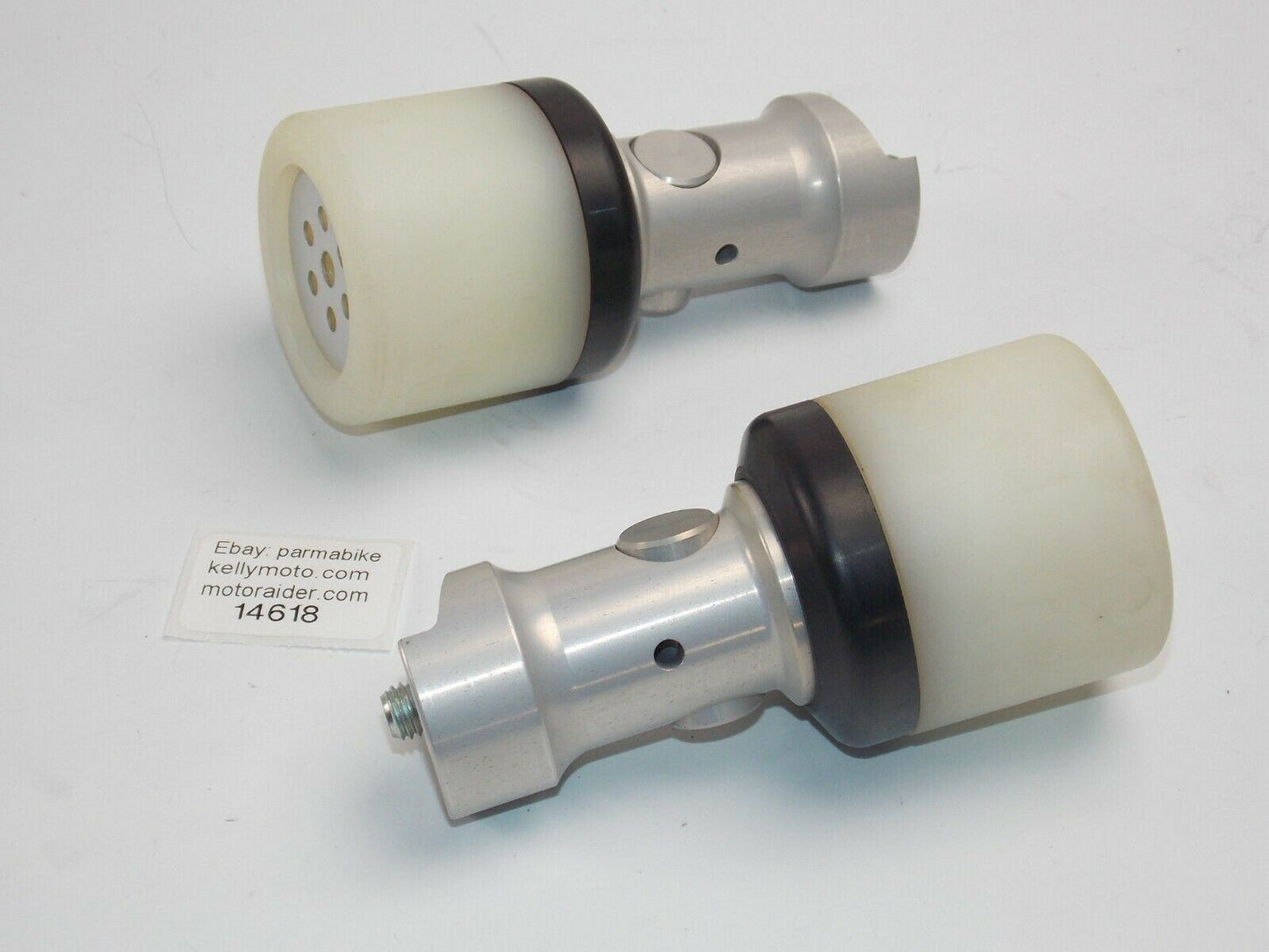 NOS OEM PAIR FRAME SLIDERS PROTECTORS SUPERMOTARD STREET L=5" D=2.5" - MotoRaider