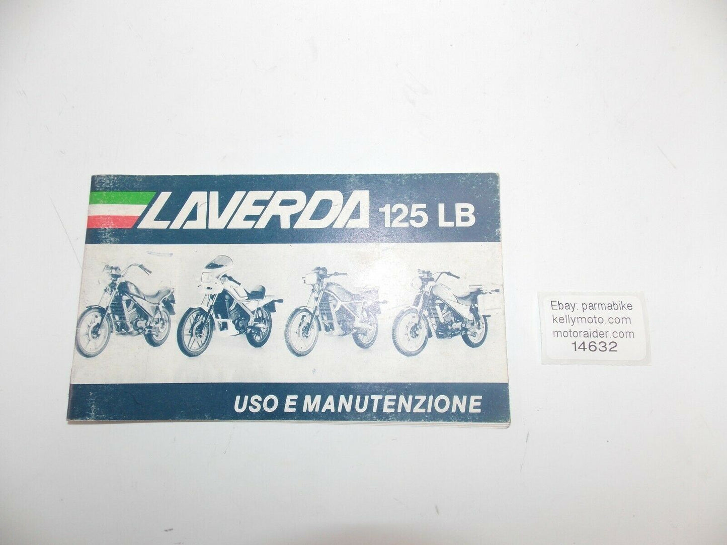 ORIGINAL 1980's LAVERDA LB125 OWNER USER MANUAL BOOK BOOKLET ITALIAN - MotoRaider