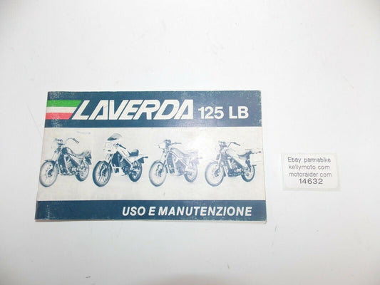 ORIGINAL 1980's LAVERDA LB125 OWNER USER MANUAL BOOK BOOKLET ITALIAN - MotoRaider