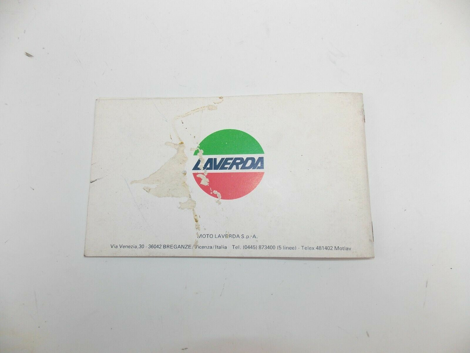 ORIGINAL 1980's LAVERDA LB125 OWNER USER MANUAL BOOK BOOKLET ITALIAN - MotoRaider