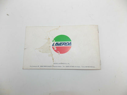 ORIGINAL 1980's LAVERDA LB125 OWNER USER MANUAL BOOK BOOKLET ITALIAN - MotoRaider