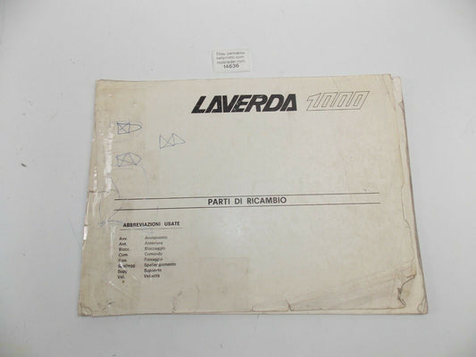 1970's LAVERDA 1000cc 3 CYLINDER PARTS MANUAL DIAGRAM BOOK MOTOR CHASSIS ITALIAN - MotoRaider