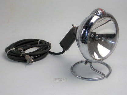 VINTAGE UNITY SPOT SEARCH LIGHT+PLUG OUTLET+ PEDESTALL LENS D=6" POLICE CAR BOAT - MotoRaider