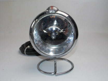 VINTAGE UNITY SPOT SEARCH LIGHT+PLUG OUTLET+ PEDESTALL LENS D=6" POLICE CAR BOAT - MotoRaider