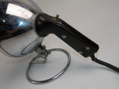 VINTAGE UNITY SPOT SEARCH LIGHT+PLUG OUTLET+ PEDESTALL LENS D=6" POLICE CAR BOAT - MotoRaider