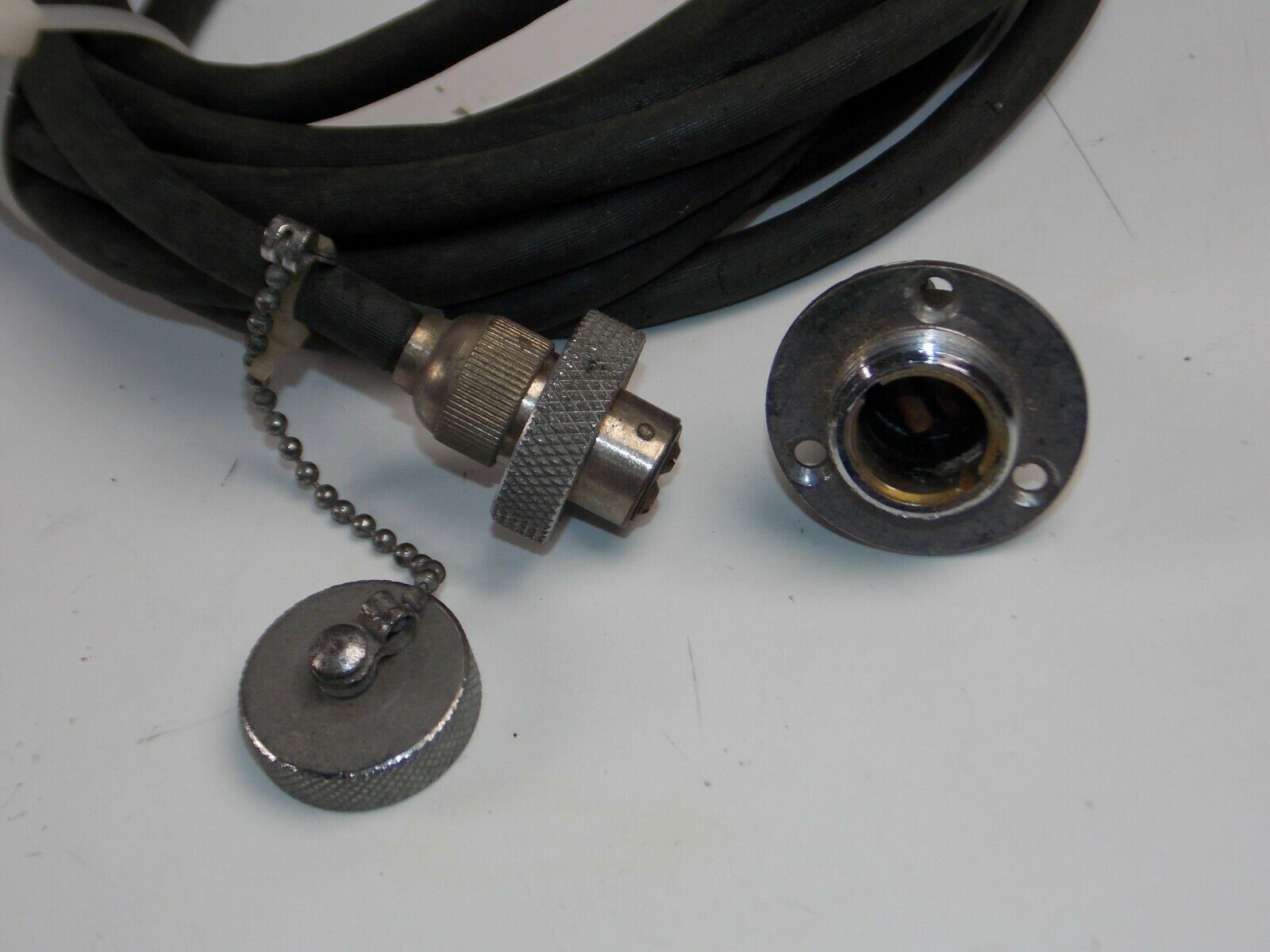 VINTAGE UNITY SPOT SEARCH LIGHT+PLUG OUTLET+ PEDESTALL LENS D=6" POLICE CAR BOAT - MotoRaider