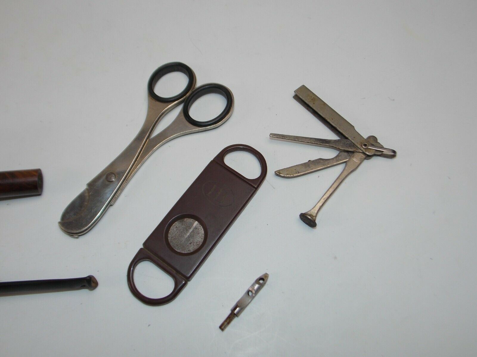 1980's BORKUM RIFF TOBACCO TIN+GIGAR CUTTER+PIPE TOOL+2 PIPE FRABENVER BENZON - MotoRaider