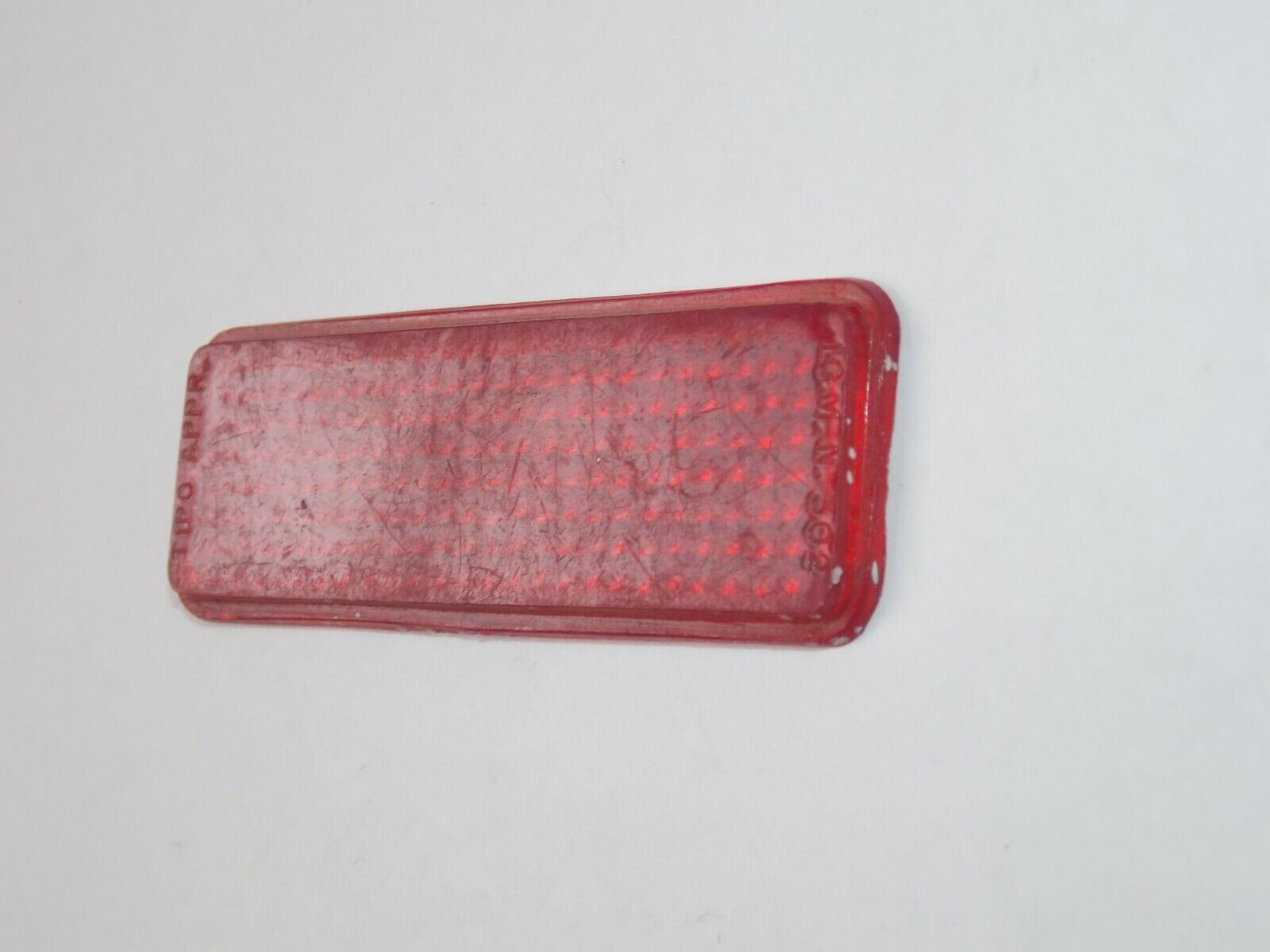 TAIL LIGHT LENS RED IGM 302 85X30mm PIAGGIO VESPA 1950's VINTAGE SCOOTER - MotoRaider