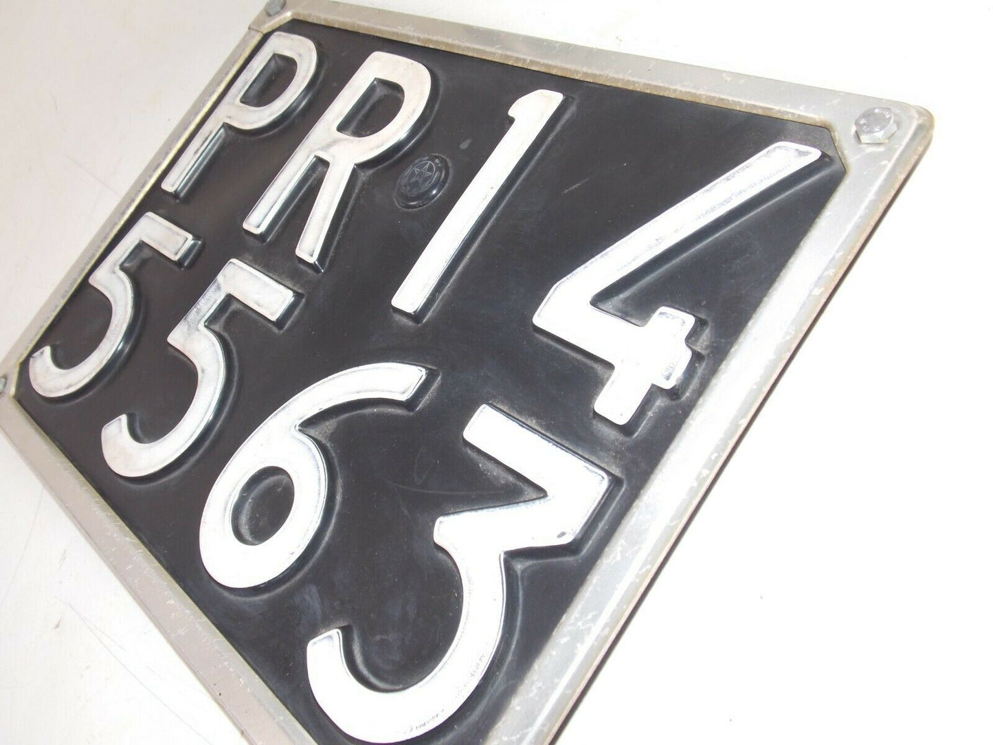 1970's VINTAGE CAR REAR LICENCE PLATE PARMA ITALY FERRARI MASERATI ALFA FIAT - MotoRaider