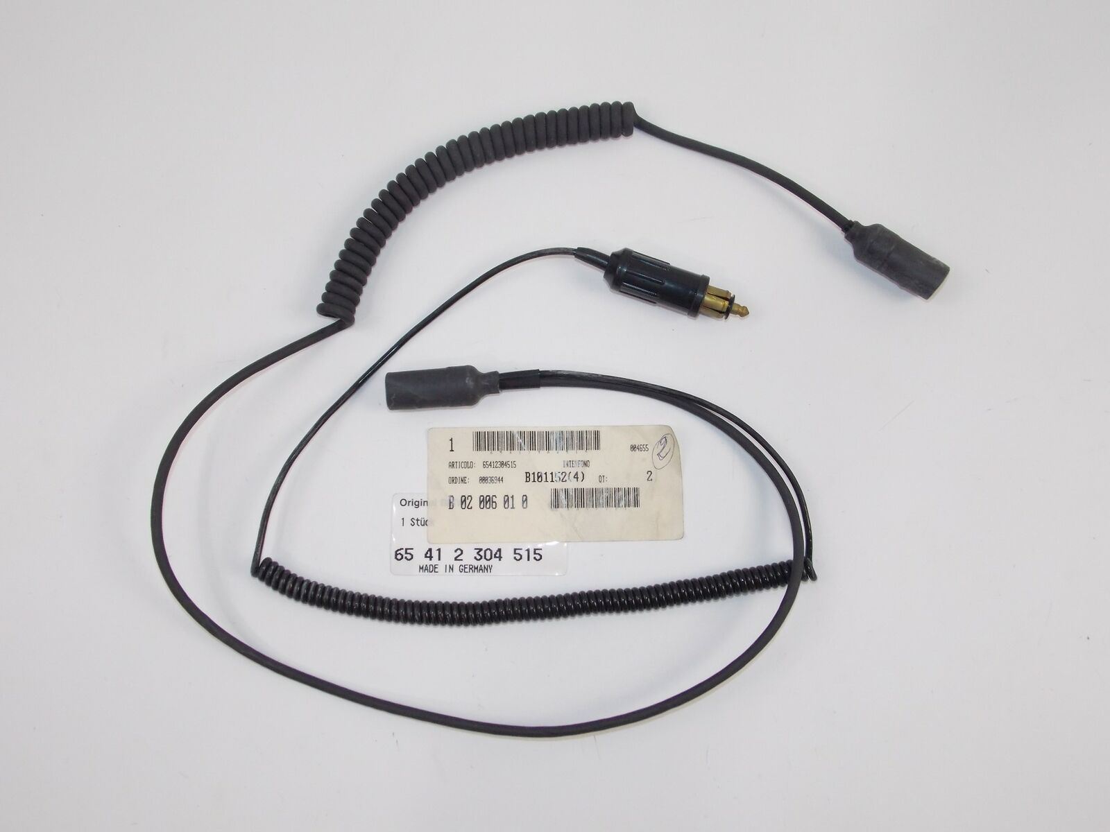 NOS BMW HELMET INTERFONO INTERCOM CABLE CONNECTOR 65412304515 65-41-2-304-515 - MotoRaider