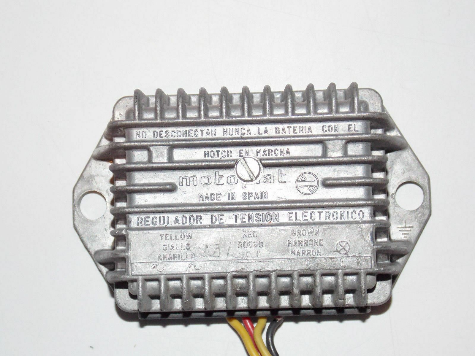 NOS MOTOPLAT VOLTAGE REGULATOR 12V 5A 9630501 CAGIVA BULTACO DUCATI MAICO GILERA - MotoRaider