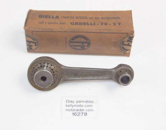 CFM CONNECTING ROD+PINS+BEARING GARELLI 70cc 2 STROKE OVERALL LENGTH 121mm - MotoRaider