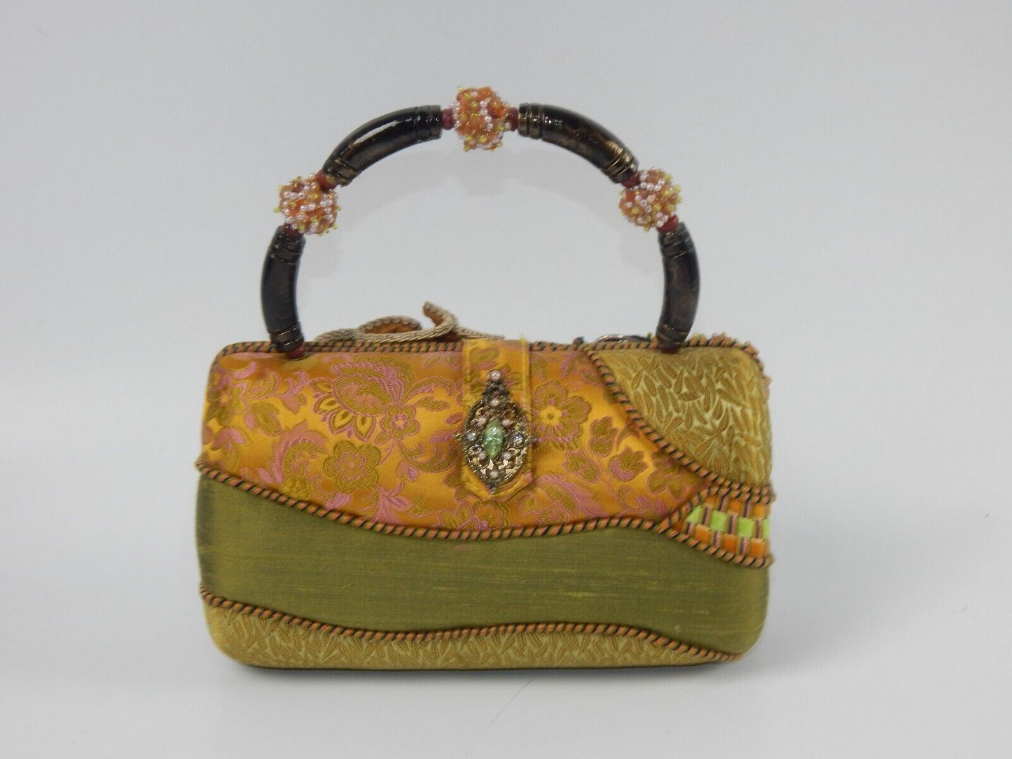 MARY FRANCES BEADED LADY HANDBAG 9x6x4 - MotoRaider