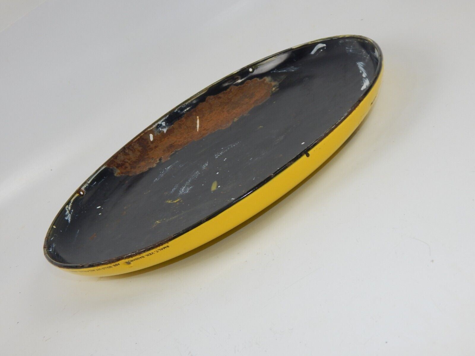 1950's ORIGINAL "BIRRA WHURER QUALITA" BEER BUTTON SIGN ENAMEL PORCELAIN D=17.5" - MotoRaider