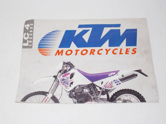 1993 KTM LC4 ENDURO EGS 350 400 600 BROCHURE MANIFEST FARIOLI RINALDI ARCARONS - MotoRaider