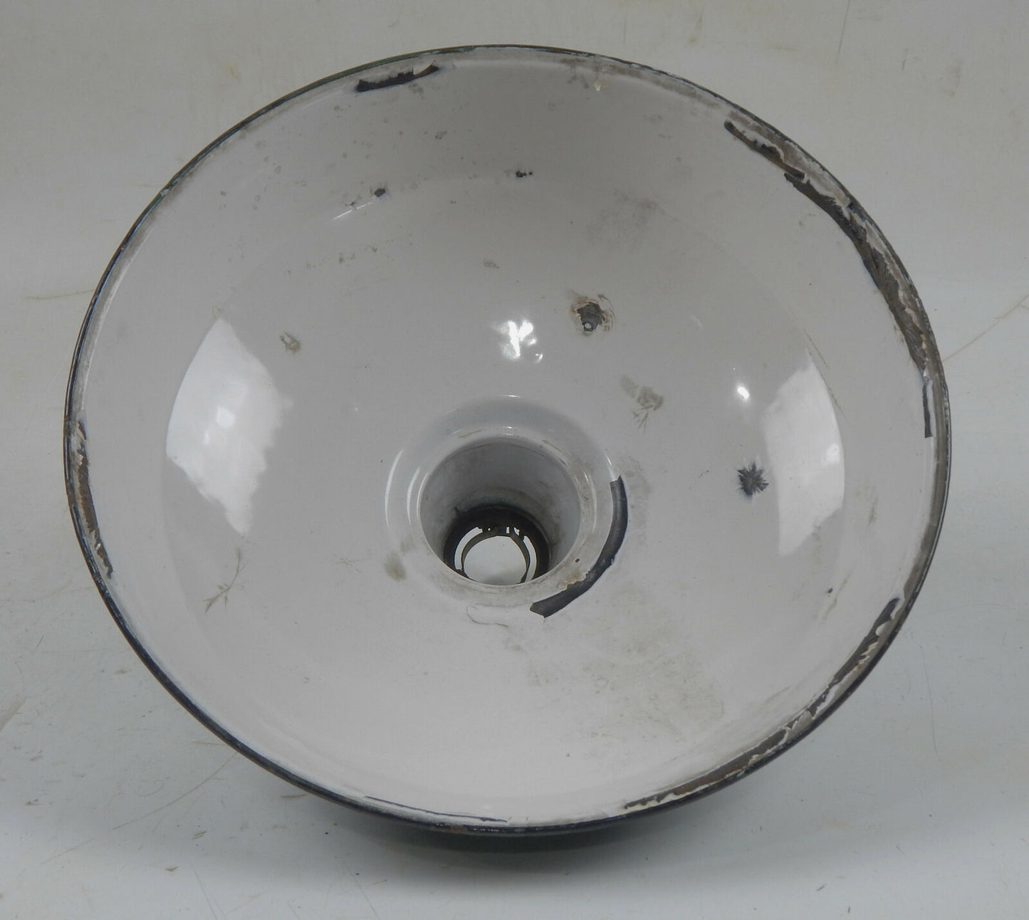 VINTAGE METAL SHOP LIGHT SHADES GREEN PORCELAIN ENAMEL D=14" GARAGE INDUSTRIAL L - MotoRaider